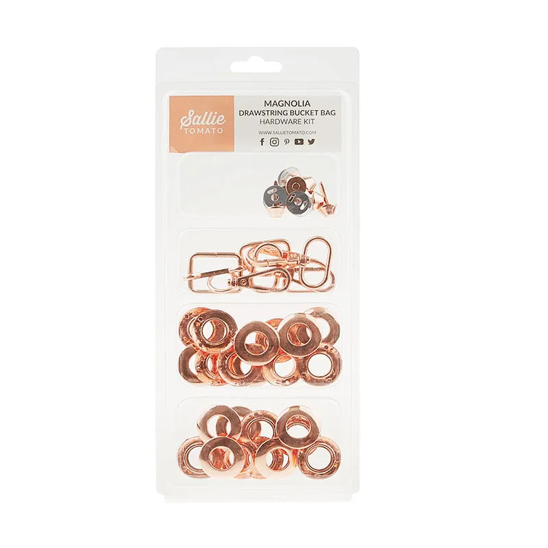 Sallie Tomatp Magnolia Drawstring Bucket Bag Hardware Kit - Rose Gold