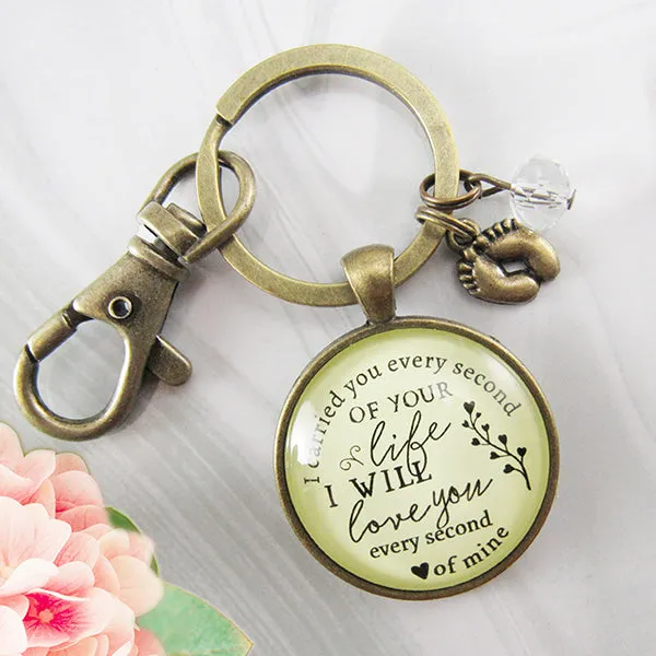 Sentimental Miscarriage Gift for Mom - I Carried You Every Second of Your Life - Keychain