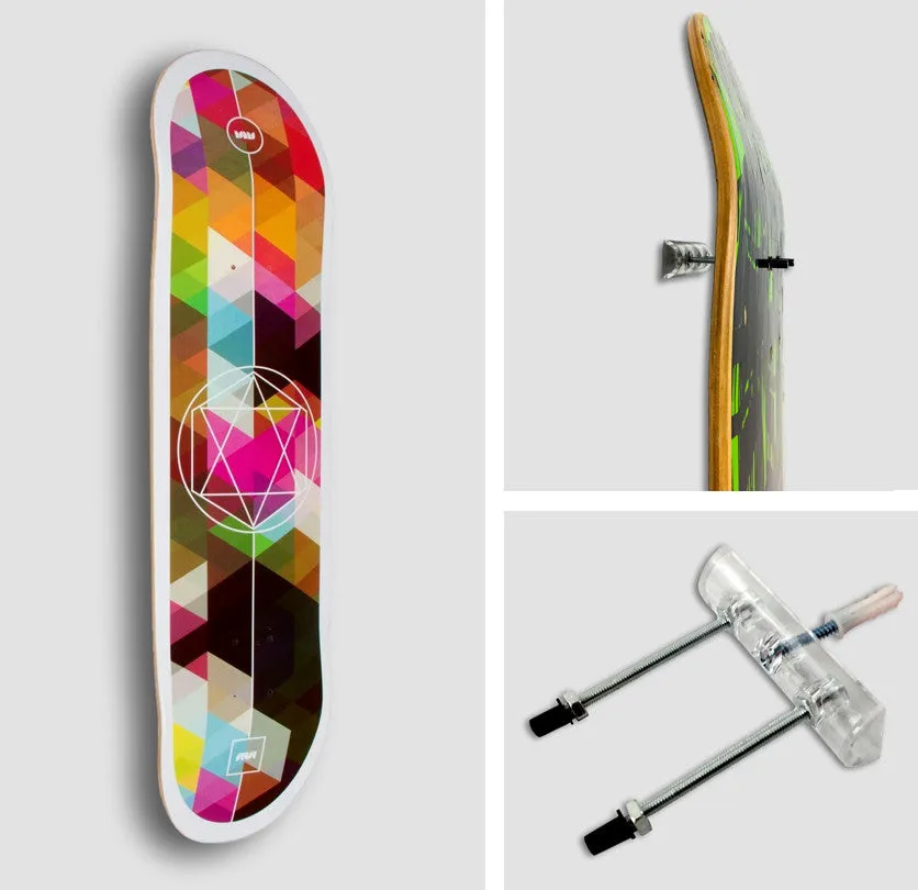 Skateboard Deck Display | Floating Mount