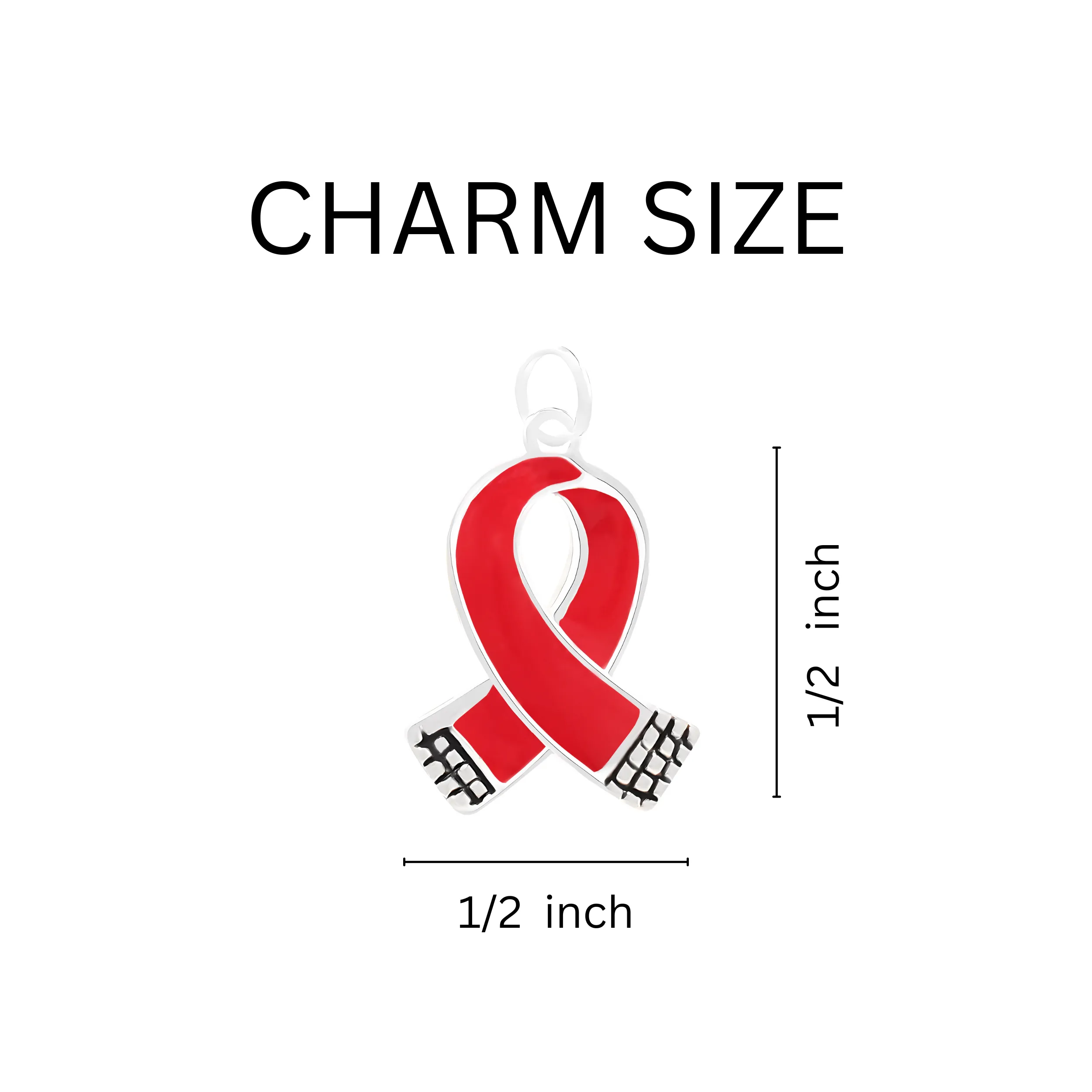 Small Red Ribbon Keychains