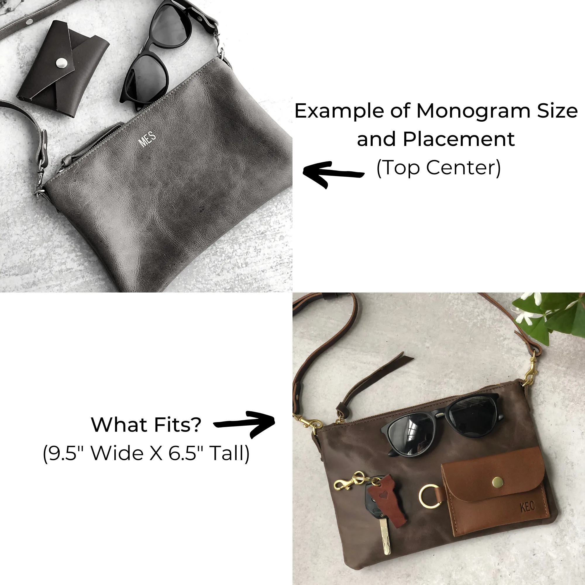 Summer Seconds Sale - Small Leather Crossbody Clutch Bag - Charcoal Gray No. 1