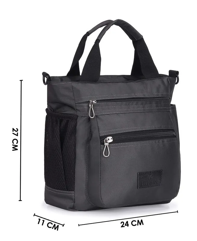 THE CLOWNFISH Melaney Series Polyester Crossbody Sling bag Side Bag for Men & Women Single Shoulder Bag with Adjustable Shoulder Strap (Black)