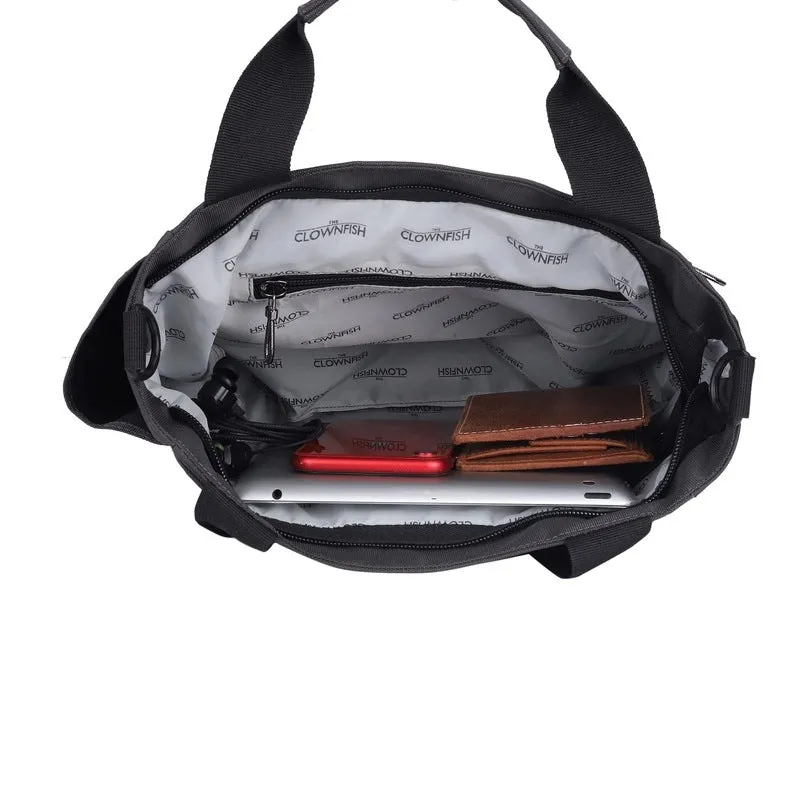 THE CLOWNFISH Melaney Series Polyester Crossbody Sling bag Side Bag for Men & Women Single Shoulder Bag with Adjustable Shoulder Strap (Black)