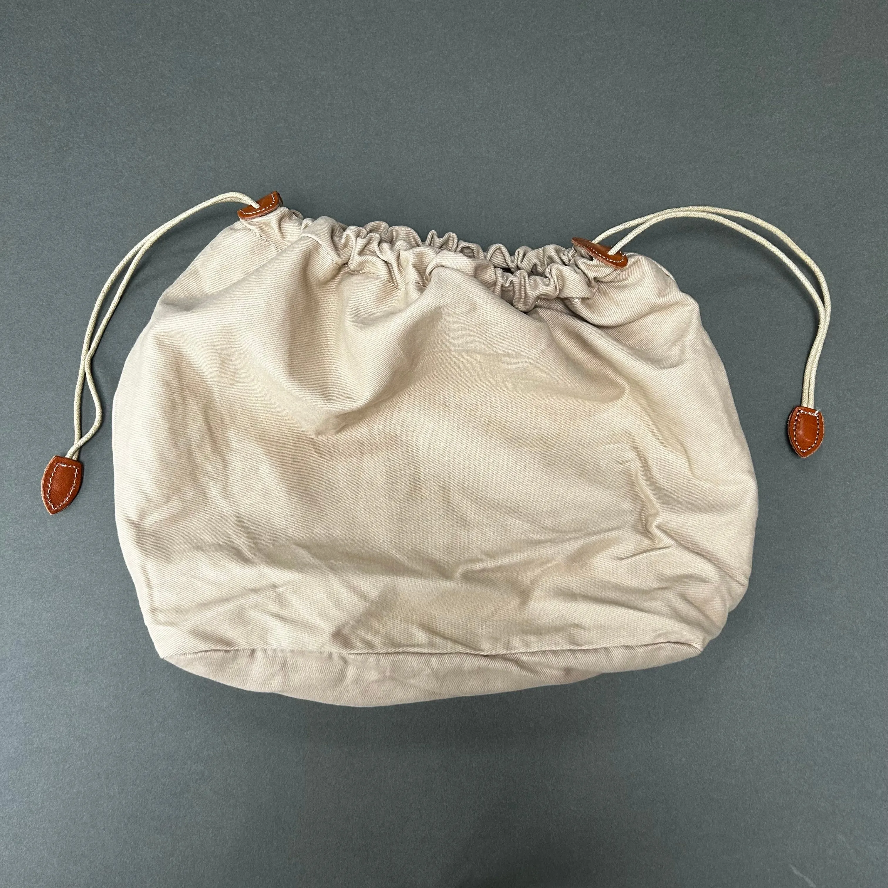 The Large Woven Leather Basket