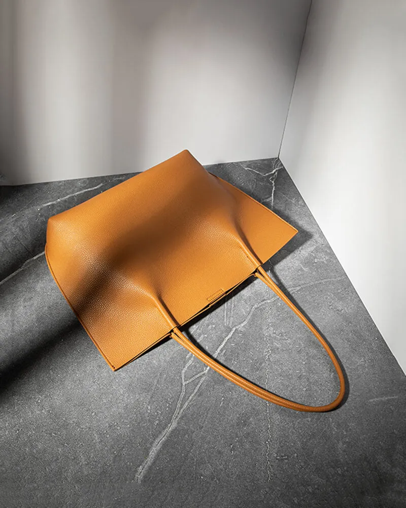 Two-in-one Leather Tote & Crossbody Bag