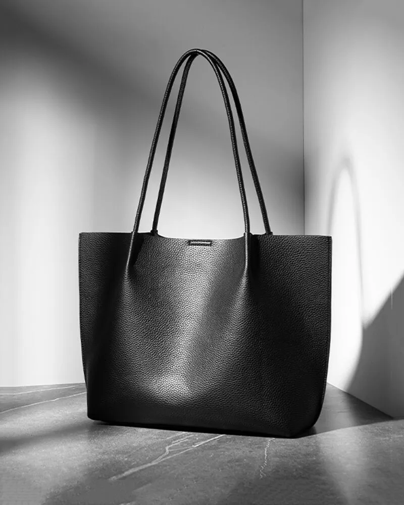 Two-in-one Leather Tote & Crossbody Bag
