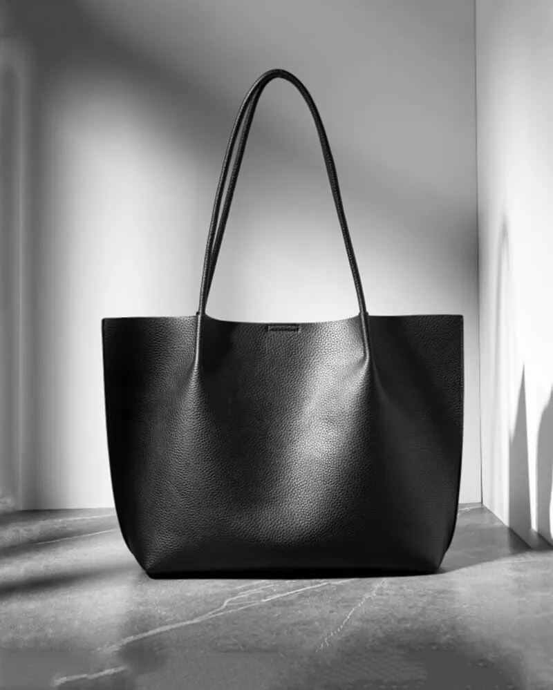 Two-in-one Leather Tote & Crossbody Bag