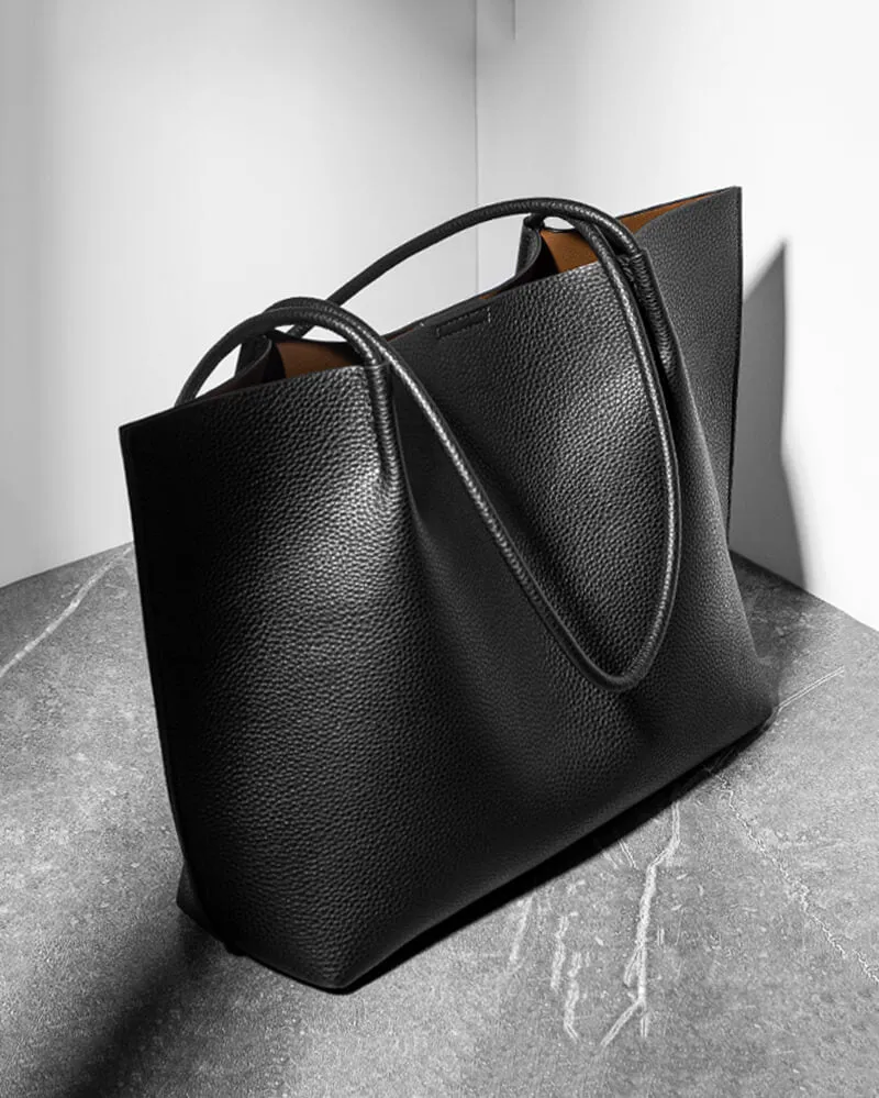 Two-in-one Leather Tote & Crossbody Bag