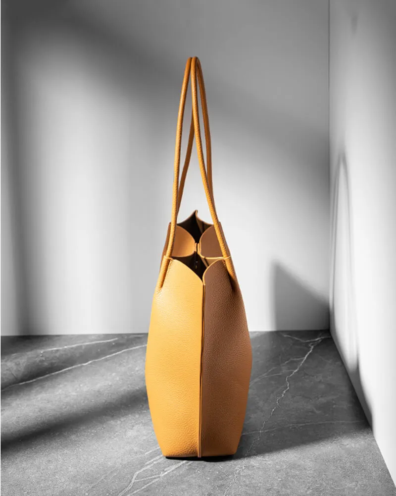 Two-in-one Leather Tote & Crossbody Bag