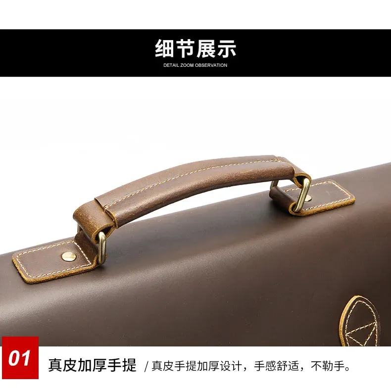 Vintage Leather Briefcase - Timeless Elegance and Durability