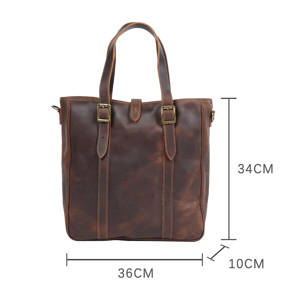 Vintage Leather Tote Bag