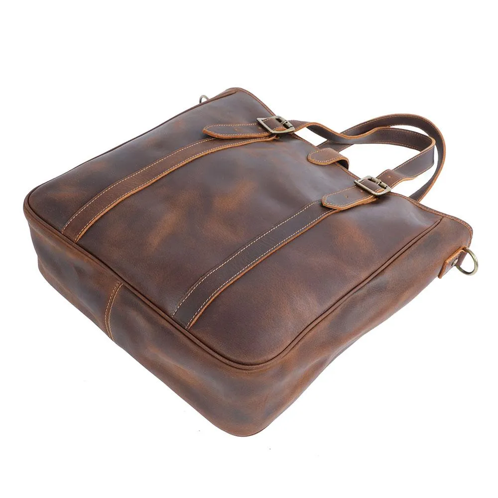 Vintage Leather Tote Bag
