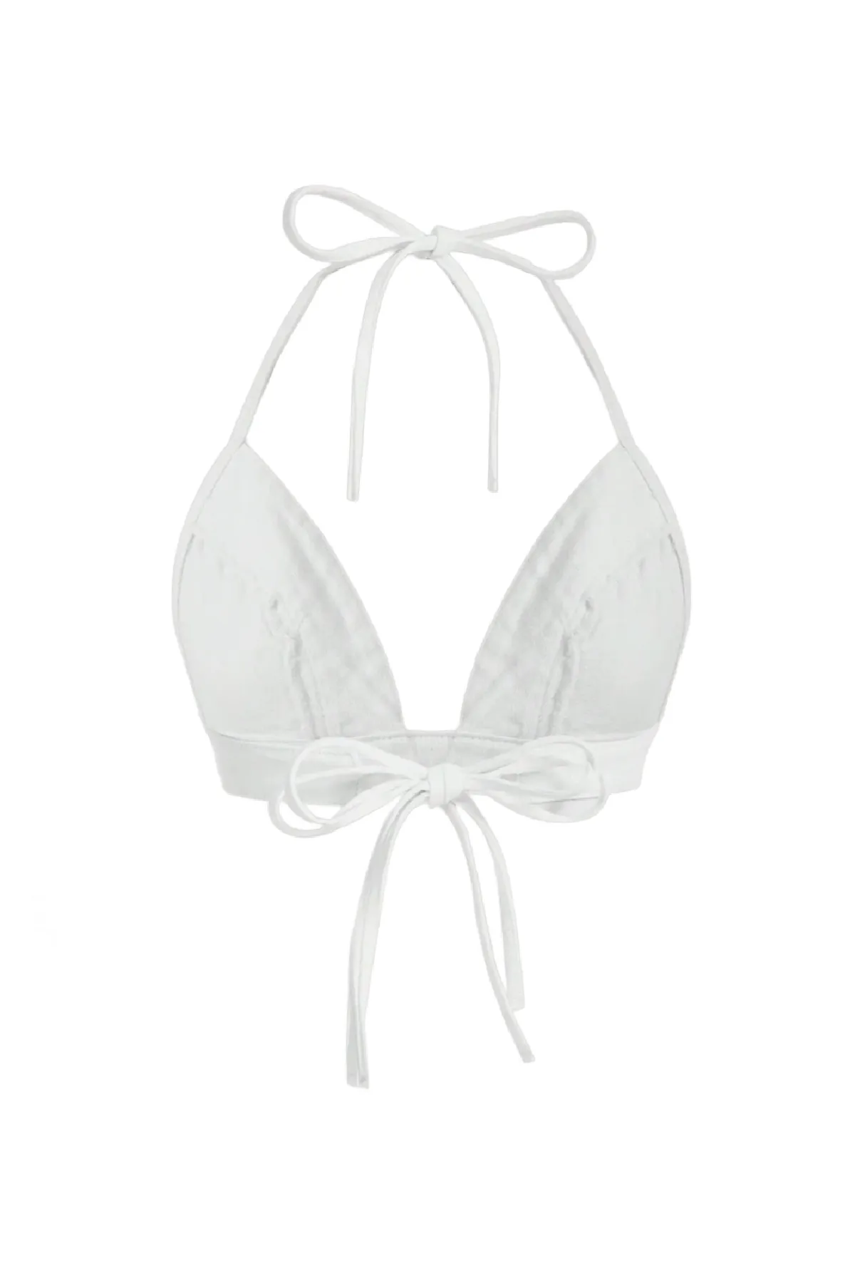 Wolf Backless Crop Top (White)