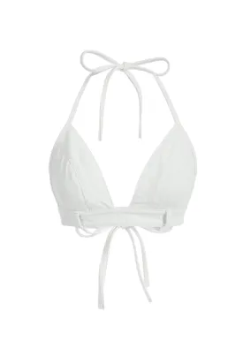 Wolf Backless Crop Top (White)