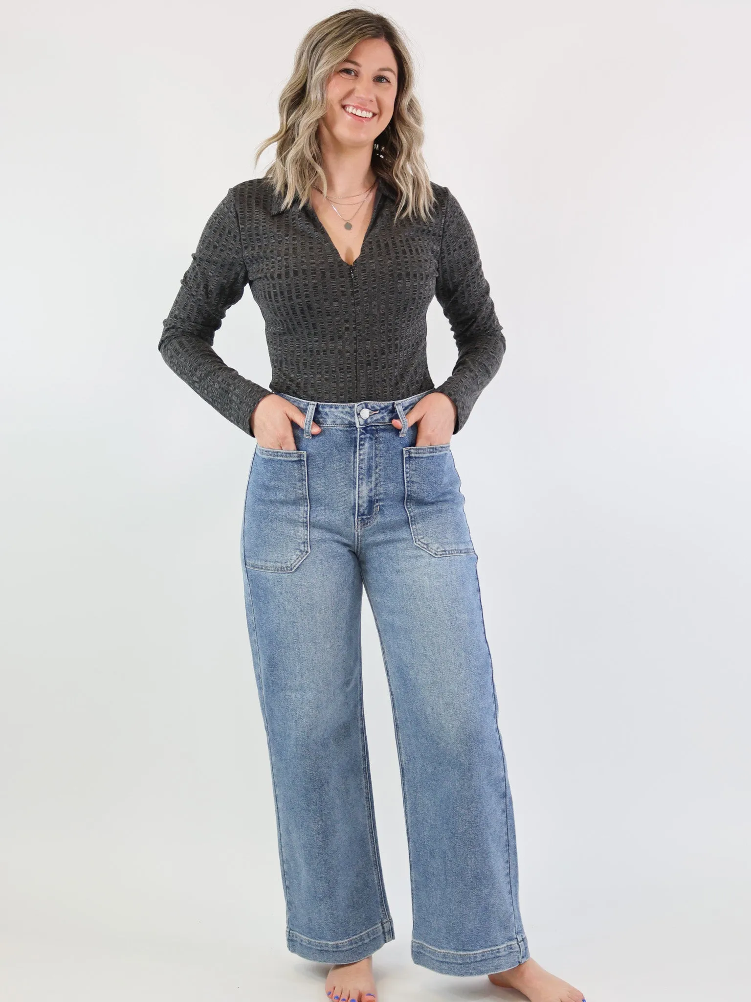 Zena Zippered Bodysuit