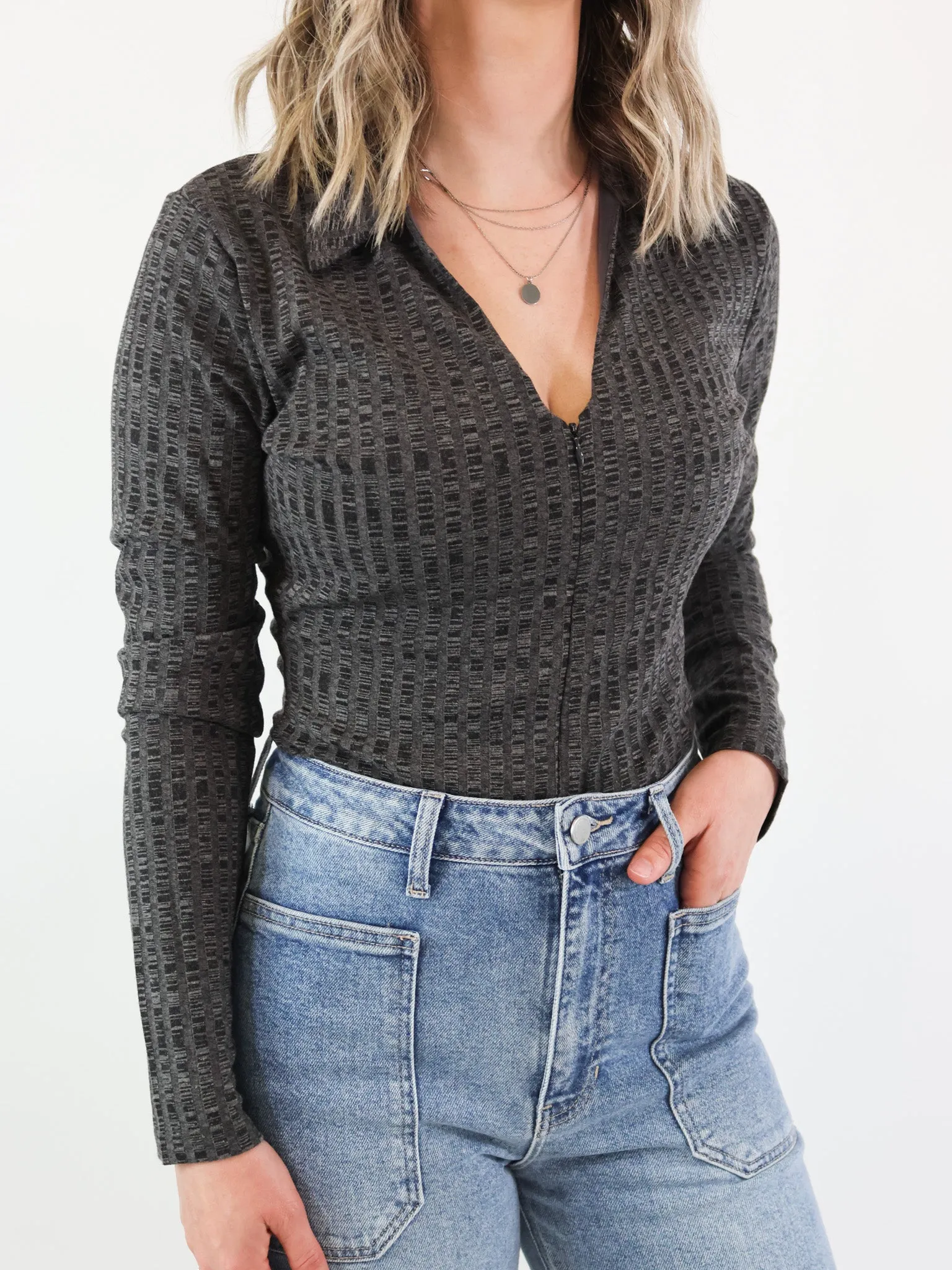 Zena Zippered Bodysuit